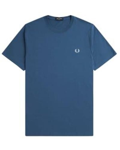 Fred Perry T-shirt à manches courtes à col équipage - Bleu