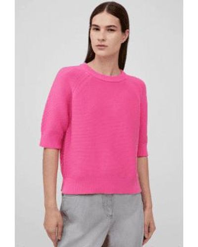 French Connection Lily Mozart Short Sleeve Sweater - Pink