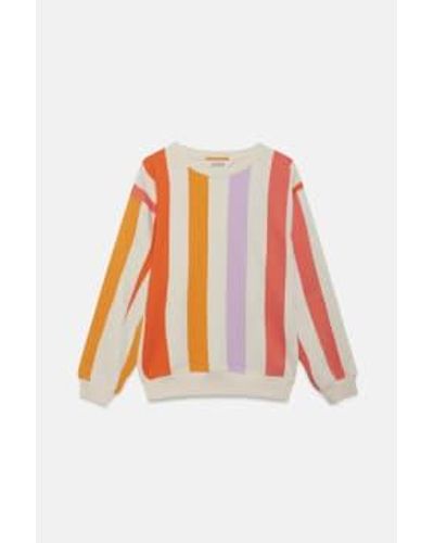 Compañía Fantástica Lines Striped Sweatshirt Xs - Orange
