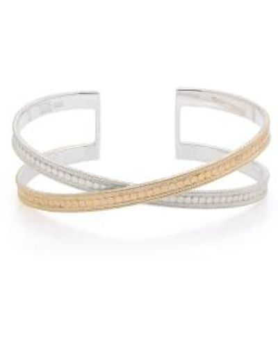 Anna Beck And Sterling Silver Classic Cross Cuff - White