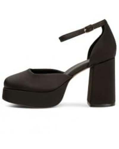 Shoe The Bear Priscilla Ankle Strap Platford Heels 5 - Black