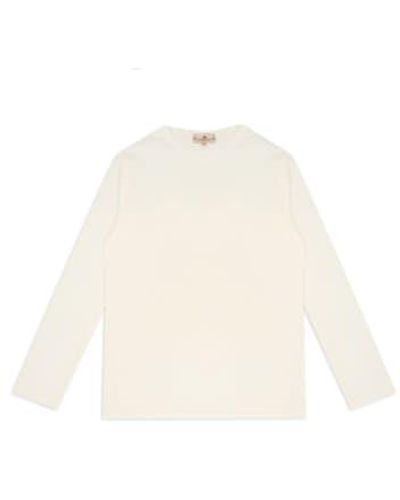 Burrows and Hare Burrows And Hare Long Sleeve T Shirt Off - Bianco