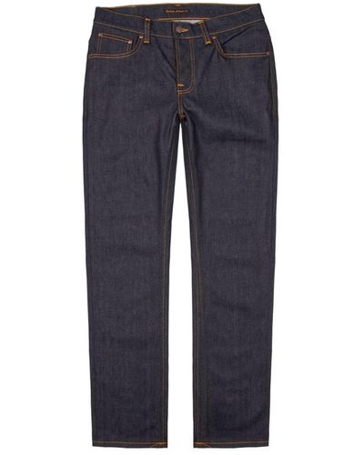 Nudie Jeans Grim Tim Dry - Bleu