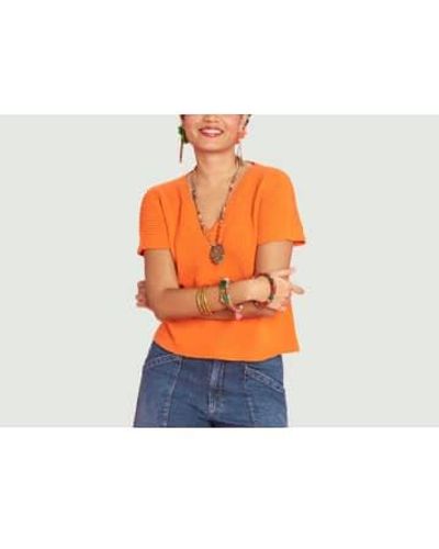 ANTOINE & LILI Oasis Seamless Sweater 1 - Orange