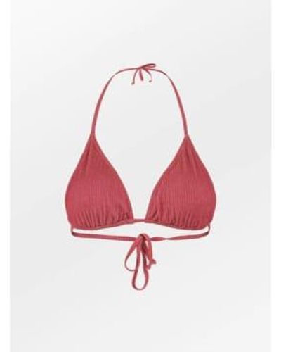 Becksöndergaard Lyx bel bikini top - Rot