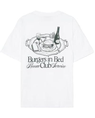 Pompeii3 Burgers In Bed Short-sleeved T-shirt - White
