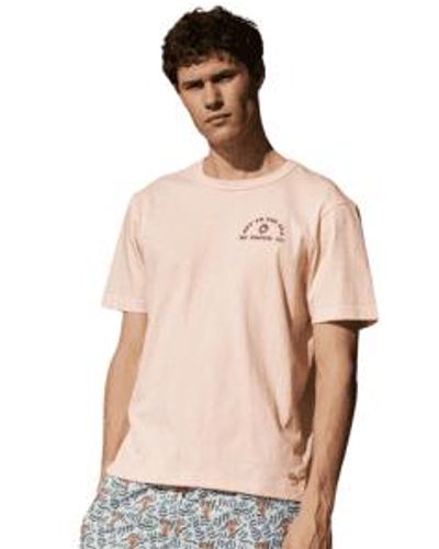 Faguo T-shirt en coton lugny en rose