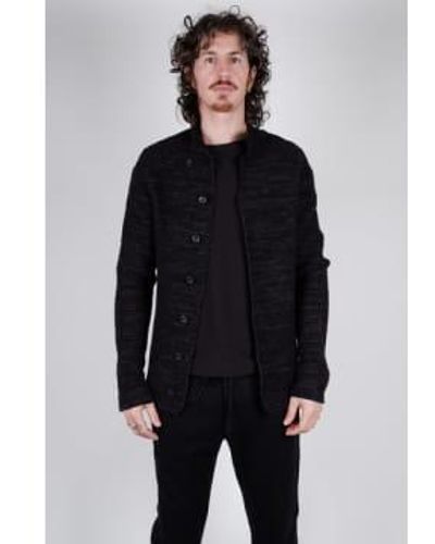 Hannes Roether Slim Fit Cardigan Black/livid Double Extra Large