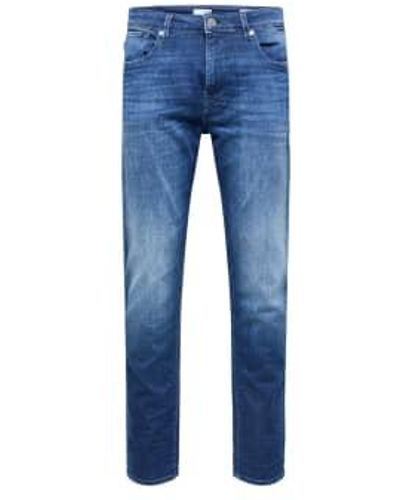 SELECTED Jeans schlank gemacht waschen blau