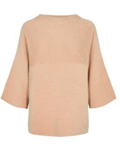 Numph Nuirmelin O-neck Pullover Sesame Large - Natural