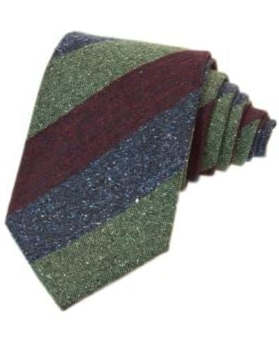 40 Colori Cravate à rayures trois tons en soie boraux - Gris