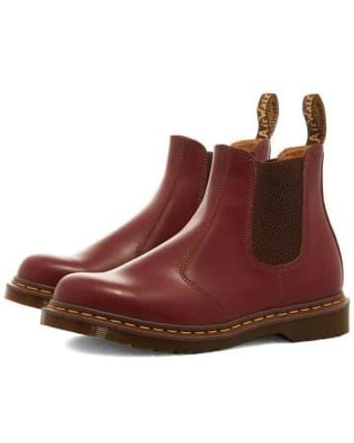 Dr. Martens Vintage 2976 Chelsea Boot Made In England Oxblood - Rosso