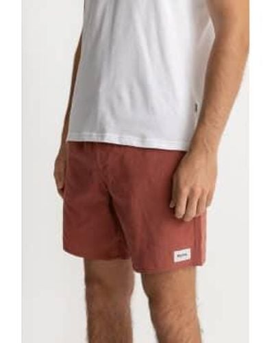 Rhythm Pantalones cortos mermelada lino con textura arcilla - Blanco