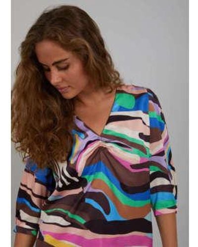 COSTER COPENHAGEN 3/4 Sleeve Shirt With Zebra Print 36 - Multicolour