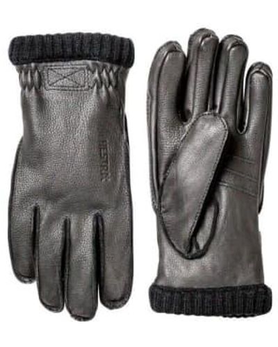 Hestra Deerskin Primaloft Rib Gloves 09 - Black
