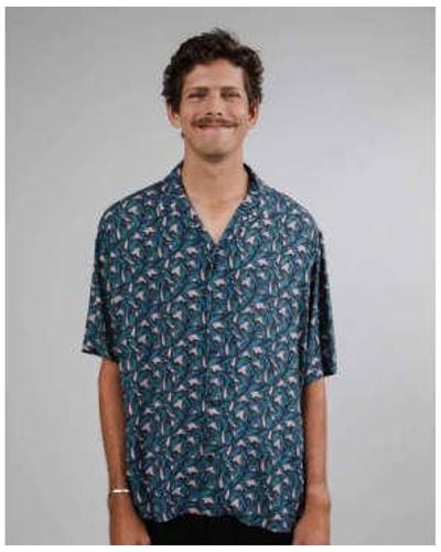 Brava Fabrics Shirt aloha rose lobster - Bleu