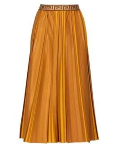 Anonyme Plisse Serena Pleated Skirt Mustard - Arancione