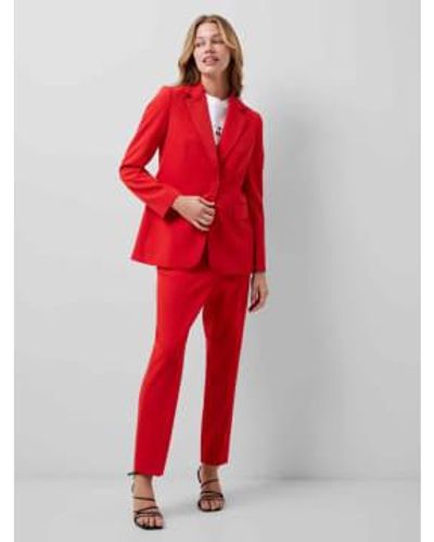 French Connection Echo Single Breasted Blazer 10 - Red
