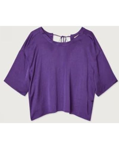 American Vintage Blouse Loose Top Xs-s - Purple