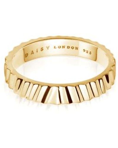 Daisy London X Estée Lalonde Chunky Stacking Ring / Small Uk L - Metallic