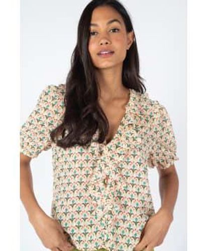 Traffic People Falls chemise en crème - Marron