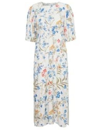 B.Young Byoung Imilda Long Dress In Marshmallow Mix - Blu