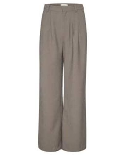 Gestuz Anciegz High Waisted Trousers Structure 40 - Brown