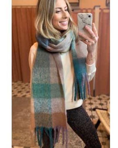 Libby Loves Est Lennie Check Scarf One Size - Multicolor