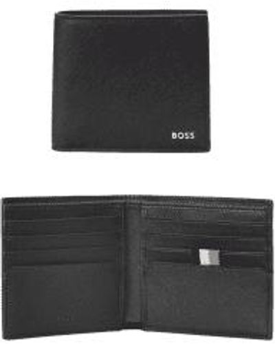 BOSS Zair Leather Wallet Os - Black