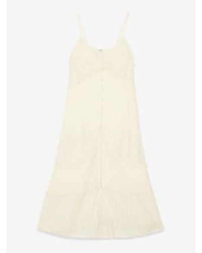 Ottod'Ame Vanilla Broderie Anglaise Dress Uk 12 - White
