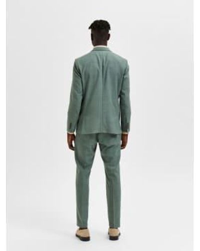 SELECTED Slim Linen Blend Oasis Blazer 44it - Green