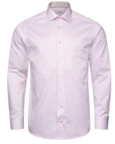 Eton Contemporary fit fine striped signature twill shirt 10001208853 - Lila