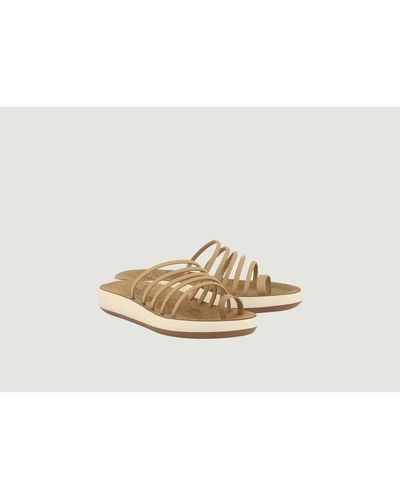 Ancient Greek Sandals Natural Hypatia Comfort Wedge Sandals - Metallic