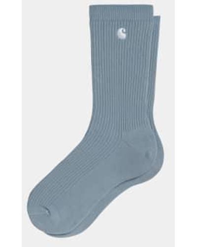 Carhartt Chaussettes Pack Madison Frosted / White U Bleu - Blue