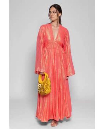 Sundress Long Grenadine Maud Dress Size Large/ Extra Large - Red