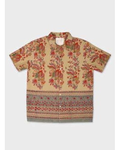 Kardo Chintan Floral Block Print Shirt - Marron