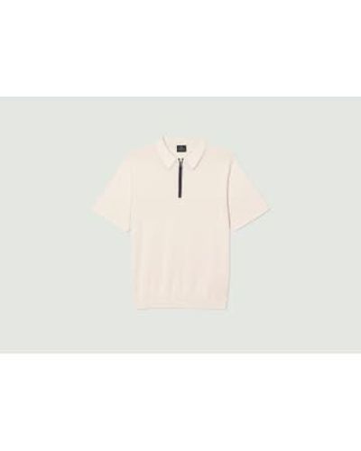 PS by Paul Smith Zip Neck Polo M - White