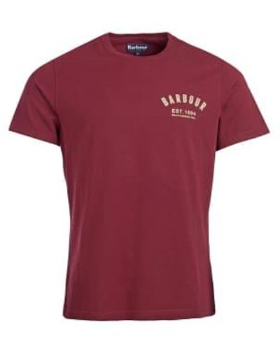Barbour Preppy Tee Ruby L - Red