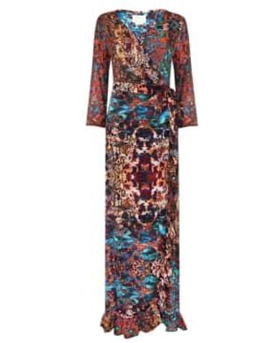 Sophia Alexia Moroccan Mirage Ruffle Wrap Dress Size Small/medium - Multicolour