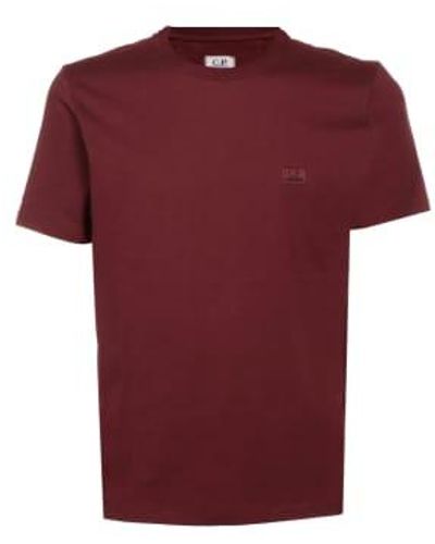 C.P. Company Cp Company Jersey Logo Patch Tee Port - Rosso