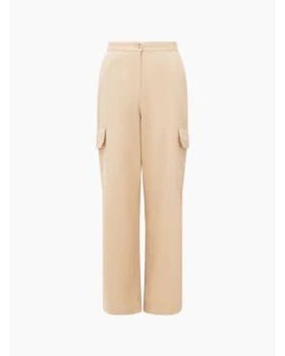 Great Plains Utility Cotton Trousers Sand Uk 8 - Natural