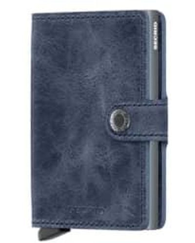 Secrid Mini Wallet Vintage One Size - Blue