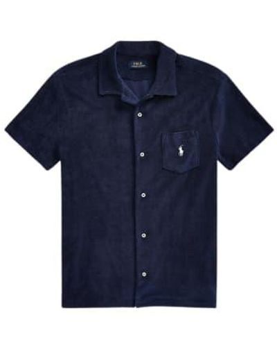 Ralph Lauren Menswear Terry Cotton Short Sleeve Shirt - Blu