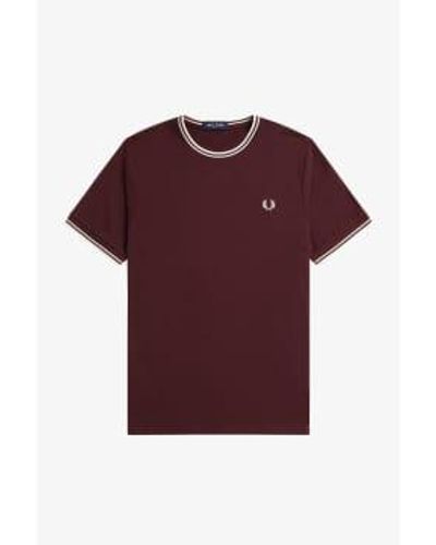 Fred Perry M1588 Twin Tipped T - Morado