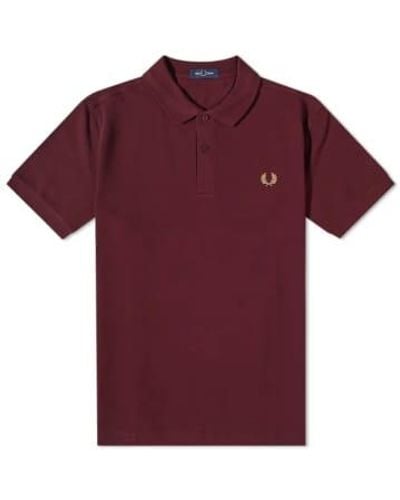 Fred Perry Slim Fit Plain Polo Shirt - Red