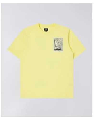 Edwin Camiseta vacaciones Jersey Charlock Garment Washed - Amarillo