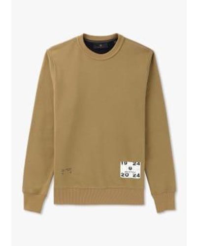 Belstaff Mens Centenary Applique Label Sweatshirt In British - Verde