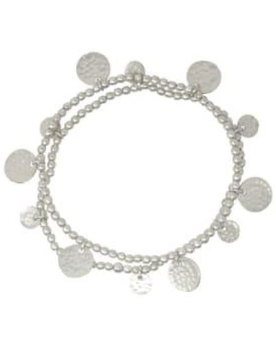 Ashiana Libra Silver Coin Bracelet O/s - Metallic