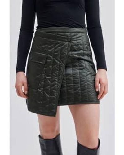 Second Female Quilly Padded Skirt Xs - Black