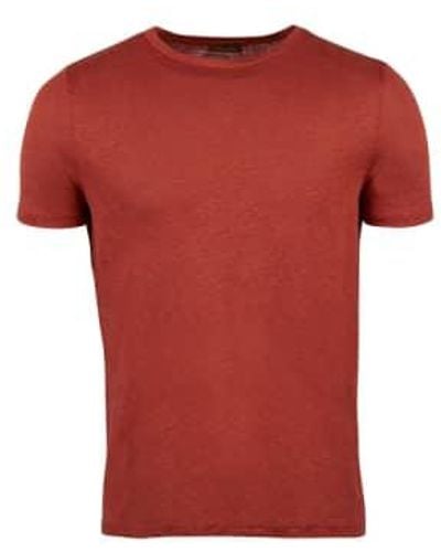 Stenströms T-shirt en lin rouge